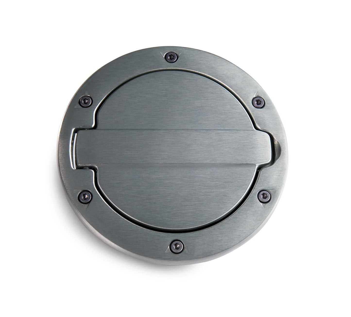 AMP Research 73000-00A Brushed Aluminum Fuel Door for 2007-2018 Jeep Wrangler JK/JK Unlimited, 2-Door/4-Door