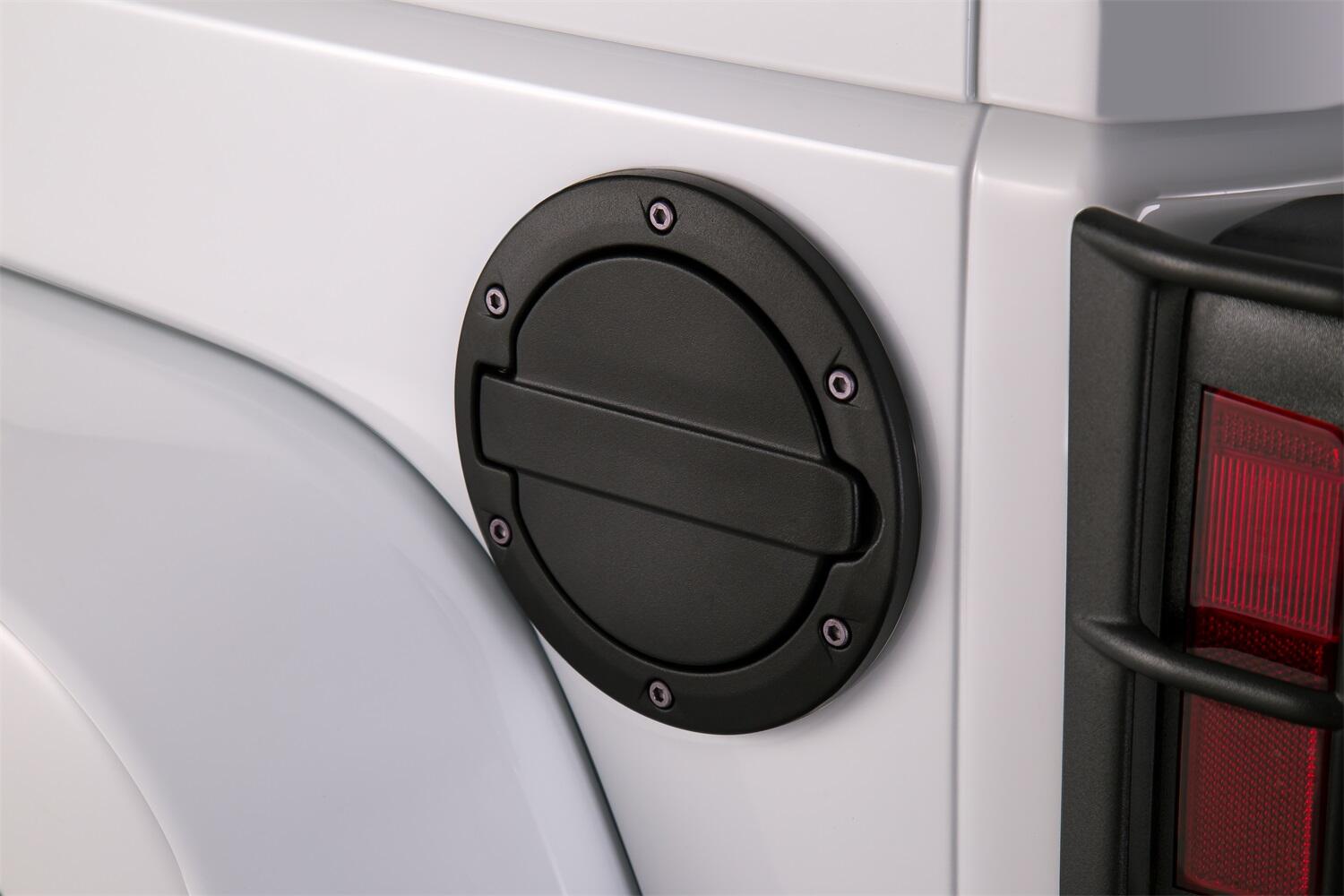 AMP Research 73000-01A Black Fuel Door for 2007-2018 Jeep Wrangler JK/JK Unlimited, 2-Door/4-Door