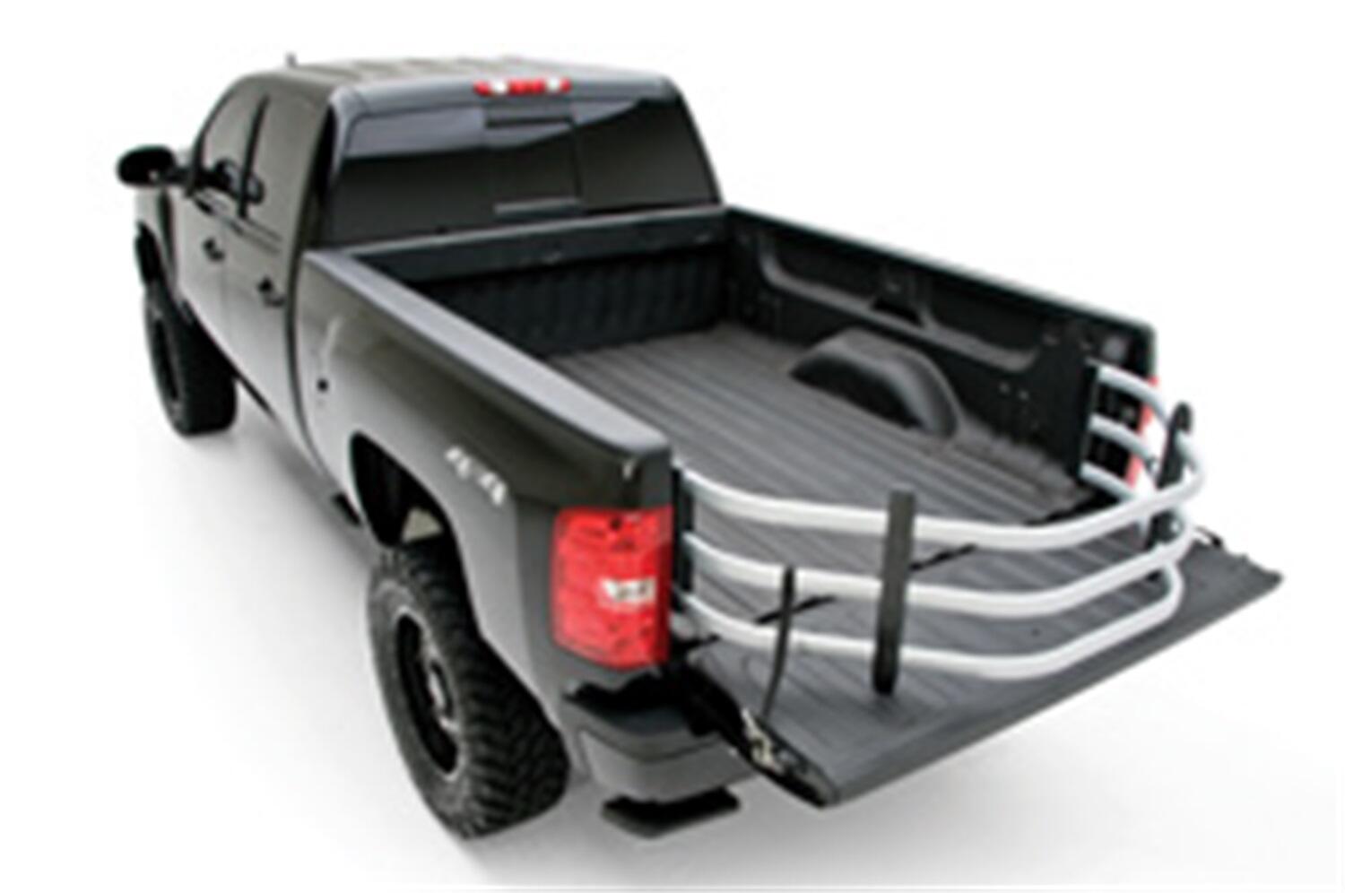 AMP Research 74804-00A Silver BedXTender HD Sport for Silverado/Sierra, Ford F150/F250/F350 (Excl models with Tailgate Step), Nissan Titan, Dodge Ram 1500/2500/3500 (Dually requires kit 74610-01A), Ram 1500 Classic, Toyota Tundra, Standard Bed