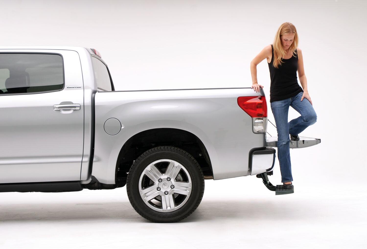 AMP Research 75305-01A BedStep Retractable Bumper Step for 2007-2013 Toyota Tundra